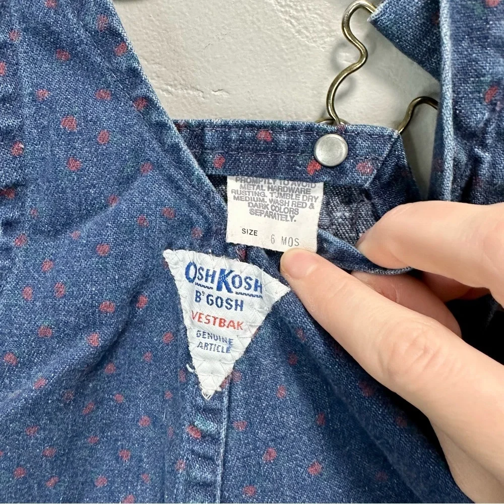OshKosh B’Gosh Vestback Rose Denim Overalls
